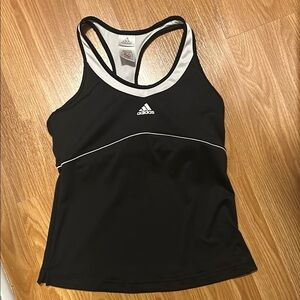 Adidas Black and White Athletic Tank Top